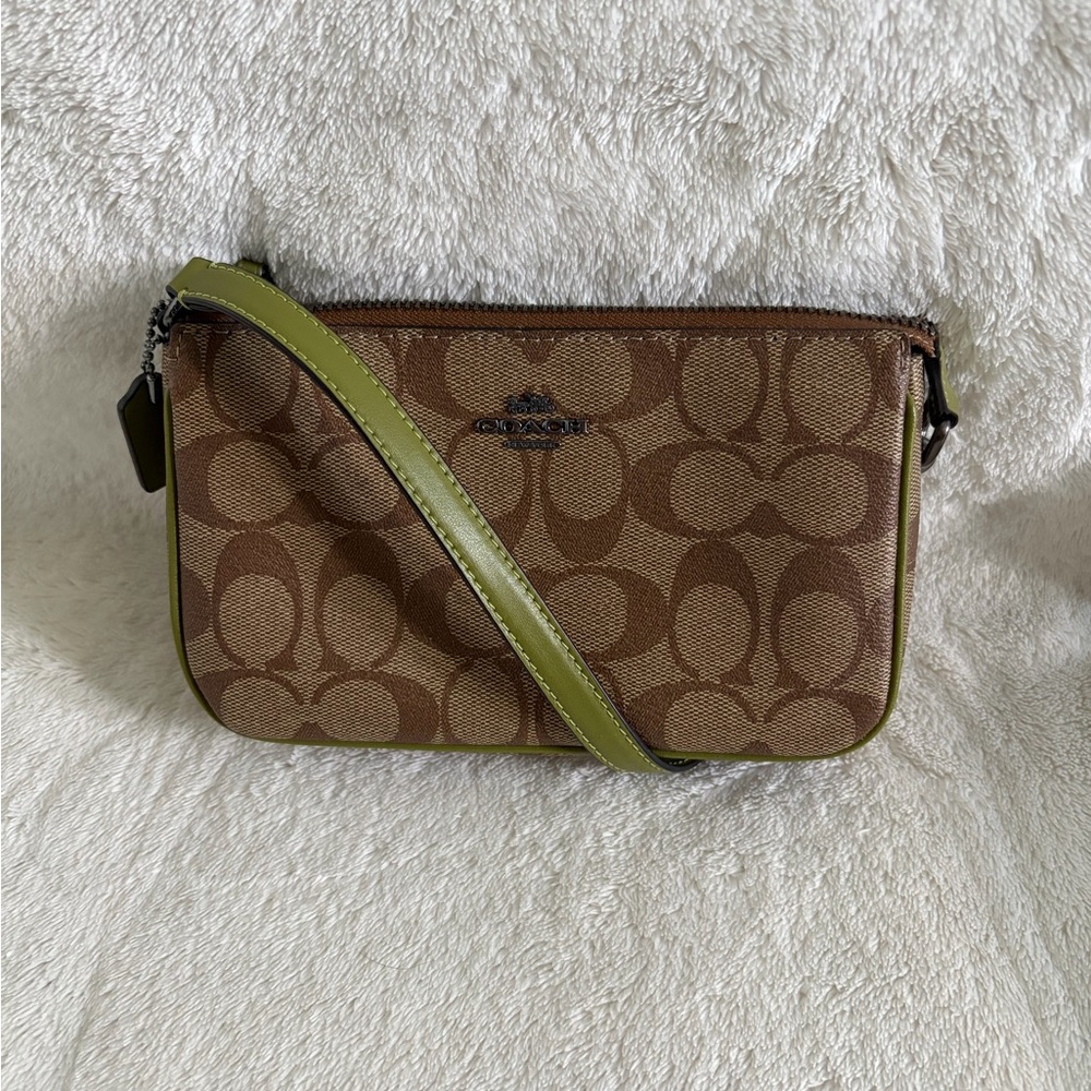 Coach Olive and Brown Signature nolita Bag